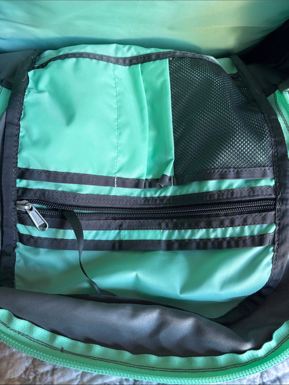 The North Face Gray Backpack with Mint Accents - Picture 7 of 13